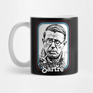 Jean Paul Sartre - Retro Style Fan Design Mug